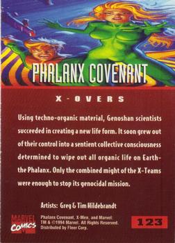 1995 Fleer Ultra X-Men #123 Phalanx Covenant Back