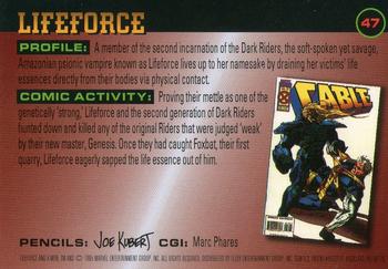 1996 Fleer X-Men #47 Lifeforce Back