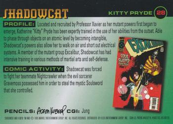 1996 Fleer X-Men #28 Shadowcat Back