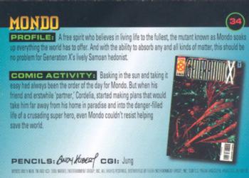 1996 Fleer X-Men #34 Mondo Back