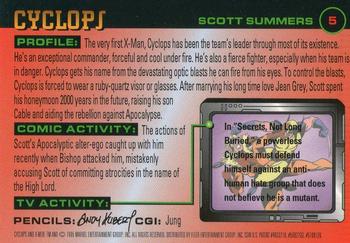 1996 Fleer X-Men #5 Cyclops Back