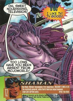 1996 Ultra X-Men Wolverine #12 Shaman Back