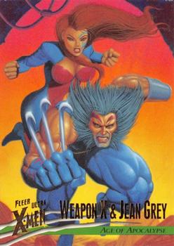 1996 Ultra X-Men Wolverine #90 Weapon X & Jean Grey Front