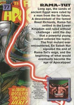 1997 Fleer/SkyBox X-Men '97 Timelines #77 Rama-Tut Back