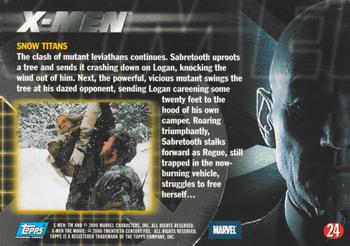 2000 Topps X-Men The Movie #24 Snow Titans Back