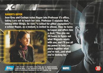 2000 Topps X-Men The Movie #30 Xavier's Offer Back