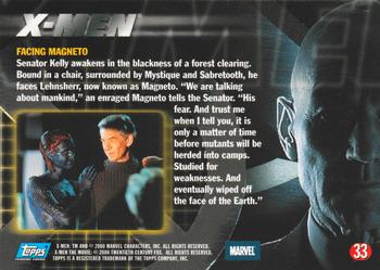 2000 Topps X-Men The Movie #33 Facing Magneto Back
