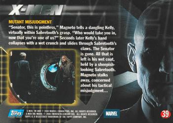 2000 Topps X-Men The Movie #39 Mutant Misjudgment Back