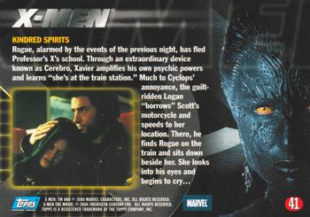 2000 Topps X-Men The Movie #41 Kindred Spirits Back