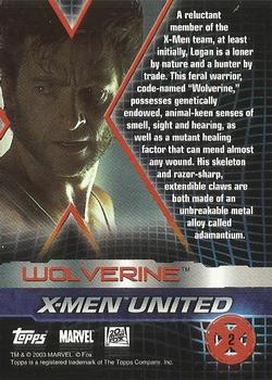 2003 Topps X2: X-Men United #2 Wolverine Back