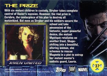 2003 Topps X2: X-Men United #37 The Prize Back