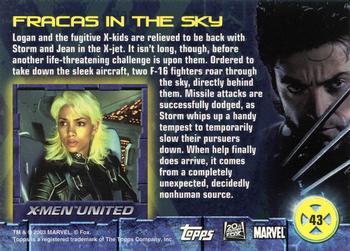 2003 Topps X2: X-Men United #43 Fracas in the Sky Back