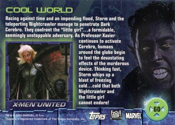 2003 Topps X2: X-Men United #60 Cool World Back
