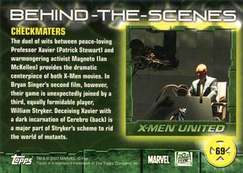 2003 Topps X2: X-Men United #69 Checkmaters Back