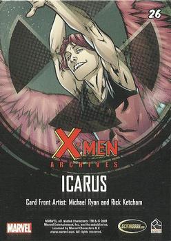 2009 Rittenhouse X-Men Archives #26 Icarus Back