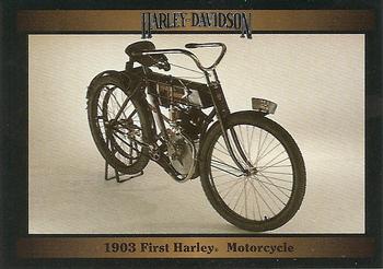 1992-93 Collect-A-Card Harley Davidson #2 1903 First Harley Motorcycle Front