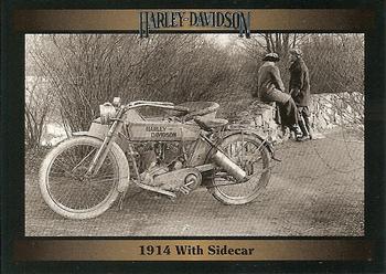 1992-93 Collect-A-Card Harley Davidson #6 1914 with Sidecar Front