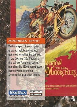 1994 SkyBox Harley-Davidson #8 American Spirit Back