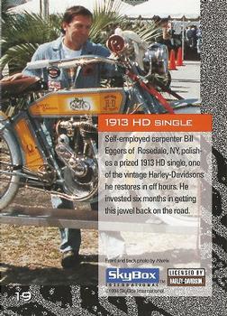 1994 SkyBox Harley-Davidson #19 1913 HD Single Back