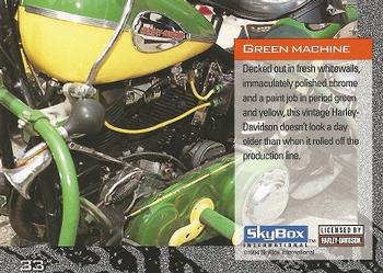 1994 SkyBox Harley-Davidson #33 Green Machine Back