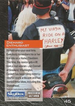 1994 SkyBox Harley-Davidson #45 Diehard Enthusiast Back