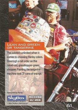 1994 SkyBox Harley-Davidson #61 Lean And Green Or Tangerine Back
