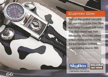 1994 SkyBox Harley-Davidson #66 Custom Cow Back