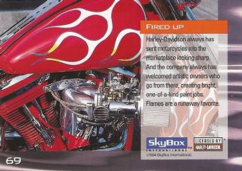 1994 SkyBox Harley-Davidson #69 Fired Up Back