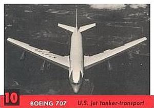1956 Topps Jets (R707-1) #10 Boeing 707 Front