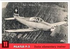 1956 Topps Jets (R707-1) #11 Pilatus P-3 Front