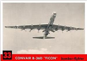 1956 Topps Jets (R707-1) #33 Convair B-36D 