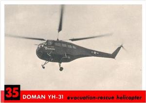 1956 Topps Jets (R707-1) #35 Doman YH-31                 evaluation-rescue helicopter Front