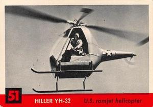 1956 Topps Jets (R707-1) #51 Hiller YH-32                U.S. ramjet helicopter Front