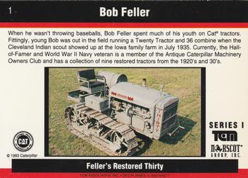 1993-94 TCM Caterpillar #1 Bob Feller Back
