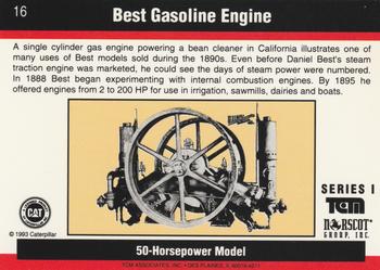 1993-94 TCM Caterpillar #16 Best Gasoline Engine Back