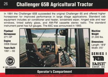 1993-94 TCM Caterpillar #26 Challenger 65B Agricultural Tractor Back