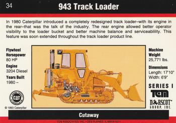 1993-94 TCM Caterpillar #34 943 Track Loader Back