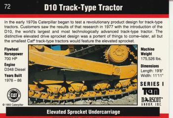 1993-94 TCM Caterpillar #72 D10 Track-Type Tractor Back