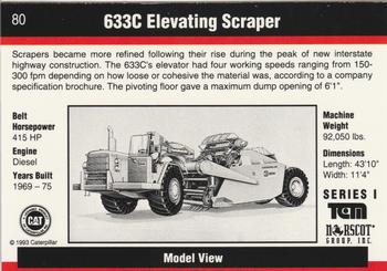 1993-94 TCM Caterpillar #80 633C Elevating Scraper Back