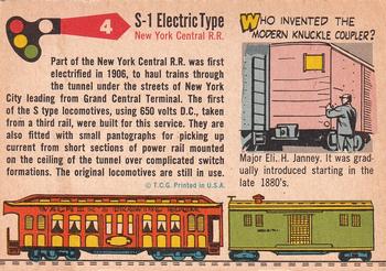1955 Topps Rails & Sails #4 S-1 Electric Type Back