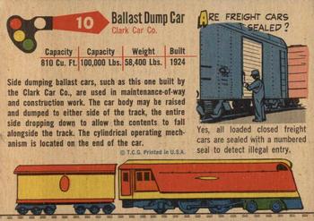 1955 Topps Rails & Sails #10 Ballast Dump Car Back