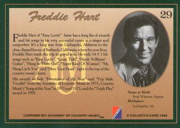 1992 Collect-A-Card Country Classics #29 Freddie Hart Back