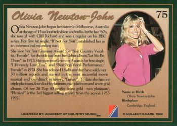 1992 Collect-A-Card Country Classics #75 Olivia Newton-John Back