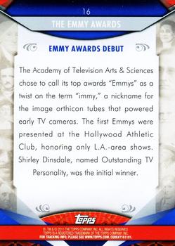 2011 Topps American Pie #16 The Emmy Awards Back