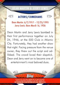 2011 Topps American Pie #5 Dean Martin / Jerry Lewis Back
