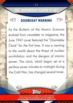 2011 Topps American Pie #11 The Doomsday Clock is set Back
