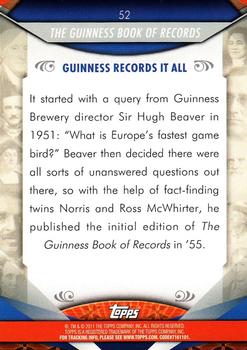 2011 Topps American Pie #52 The Guinness Book of World Records Back