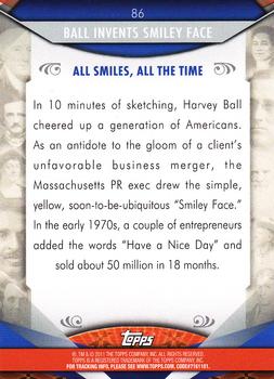 2011 Topps American Pie #86 Ball invents Smiley Face Back