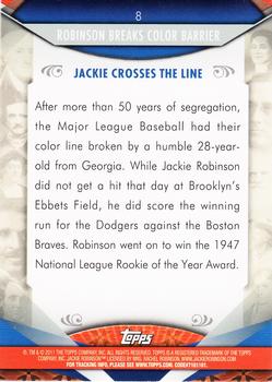 2011 Topps American Pie #8 Robinson breaks the Color Barrier Back