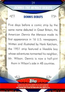 2011 Topps American Pie - Foil #29 Dennis the Menace debuts Back